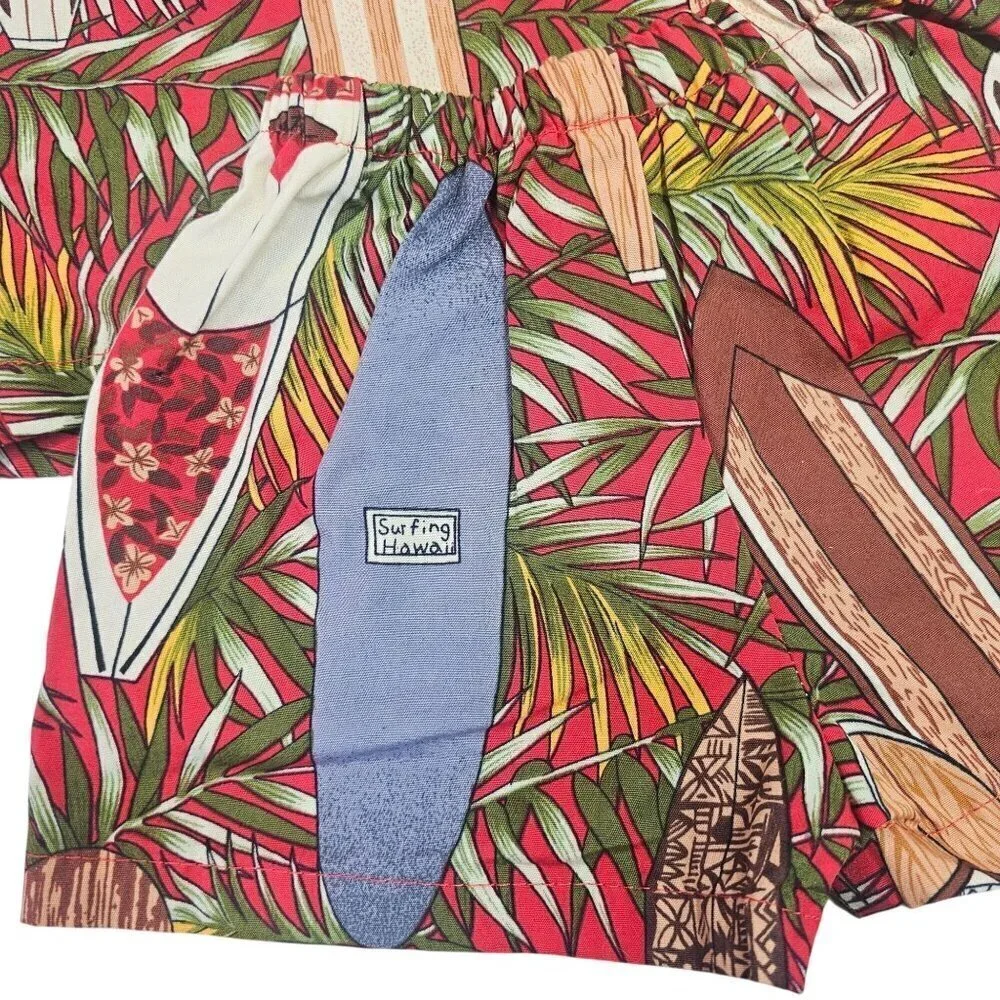RJC Infant Boy Hawaiian Shirt Shorts Set 6M Cotton Surfboard Tropical Pattern NE
